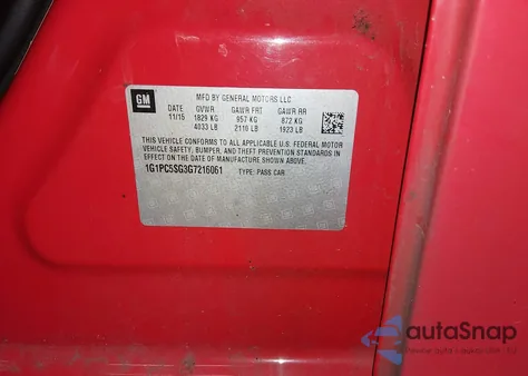 2016 Chevrolet Cruze Limited Ls Auto from USA, damaged, VIN 1G1PC5SG3G7216061